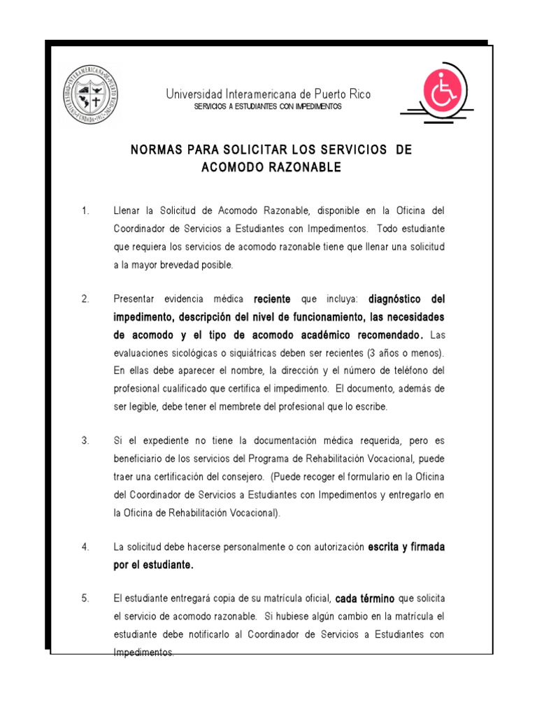 Solicitud de Acomodo Razonable en UPR | PDF | Salud y bienestar | Medicina