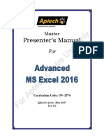 OV-1574 - Advanced Excel 2016 - Master - PM - v1.0 PDF