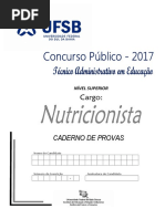 Prova Concurso para Nutricionista