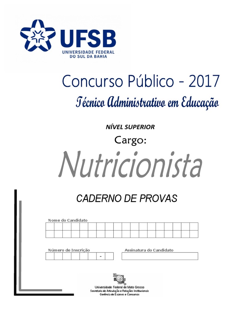 Prova Concurso para Nutricionista Download grátis PDF Phishing