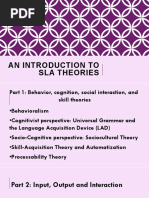 An Introduction To SLA Theories PDF