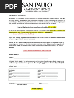 San Paulo Permit Swap 2019