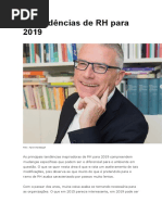 10 Tendências de RH Para 2019