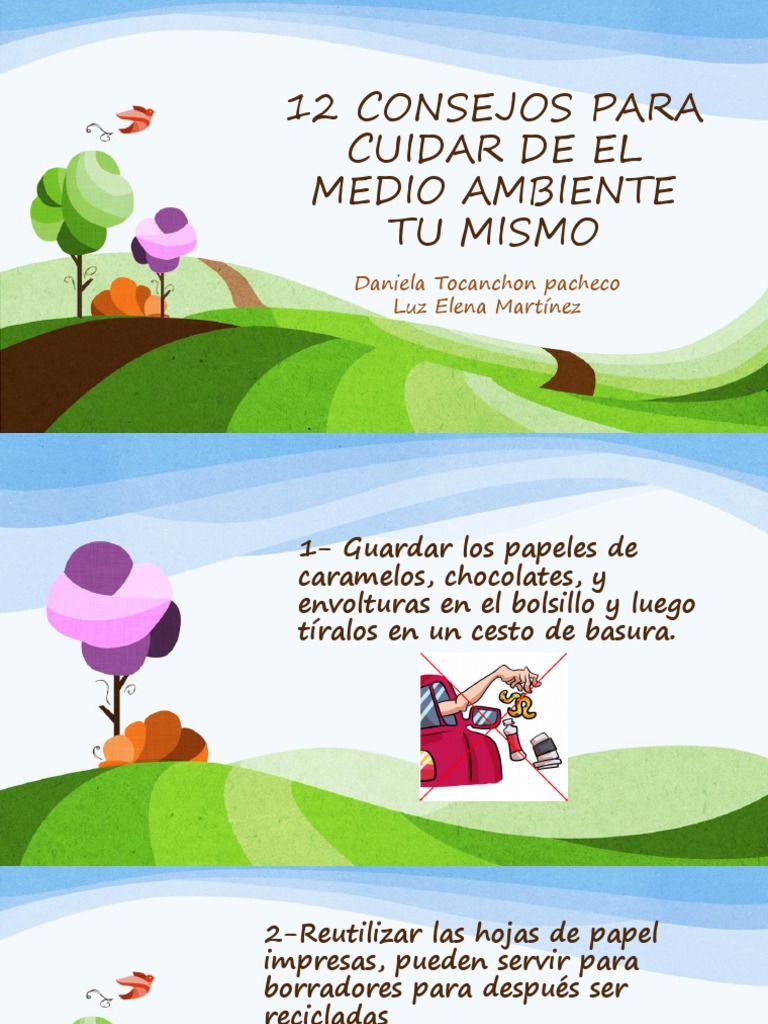 Consejos para Cuidar el Medio Ambiente | PDF | Salud y bienestar