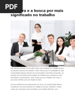 Carreira e a Busca Por Mais Significado No Trabalho