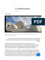 Actions That Do Not Nullify Ablution
