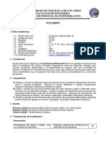 Ing. Civil Sílabo Ecuaciones Diferenciales-B 2016-I