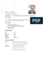 Joel C. Francisco: Curriculum Vitae