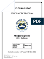 Ancient History Work Program 2010