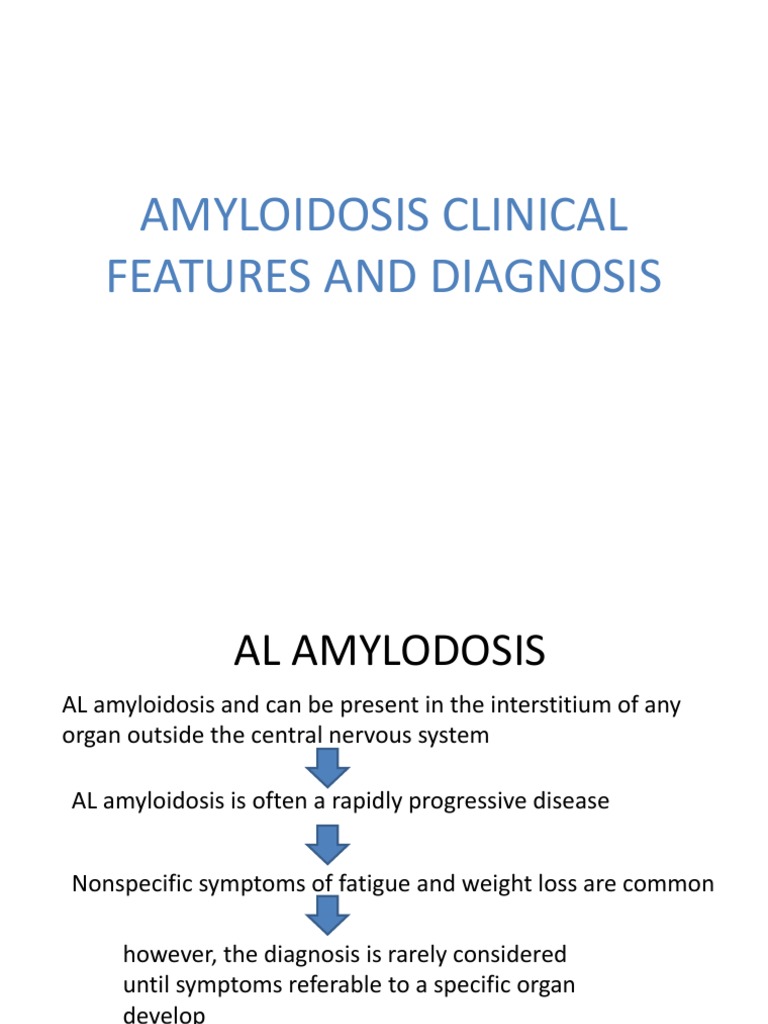 Clinical Features of AL Amyloidosis | PDF | Medicine | Medical Specialties