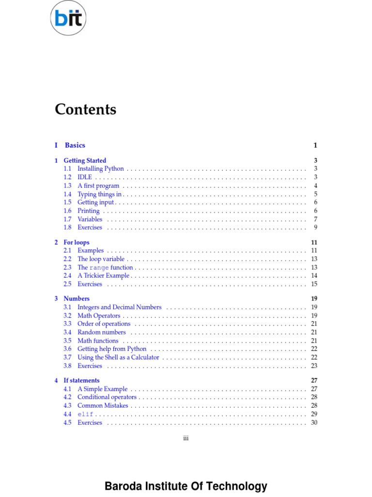 Python Programming Basics and Exercises | PDF | Parameter (Computer ...
