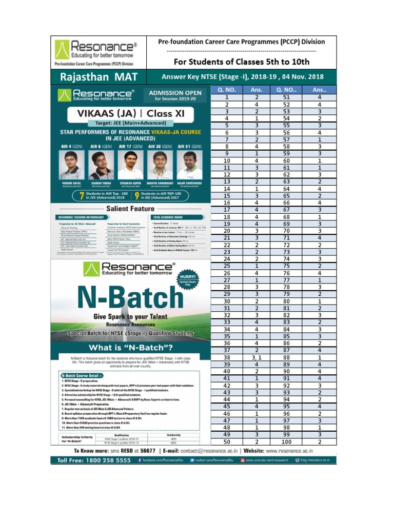 Rajasthan MAT: For Students of Classes 5th To 10th | PDF