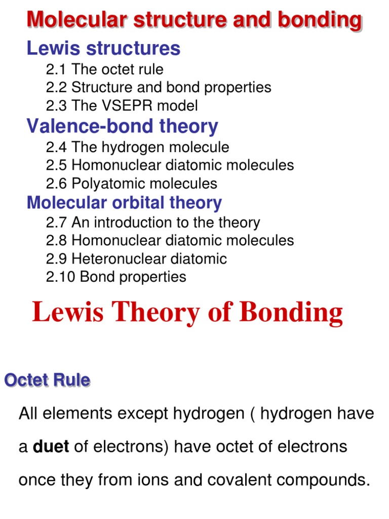 Lewis Structures and Molecular Geometry | PDF | Covalent Bond ...