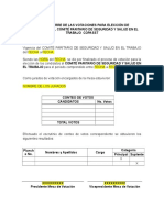 Acta de Votantes de La Elección Del Copasst