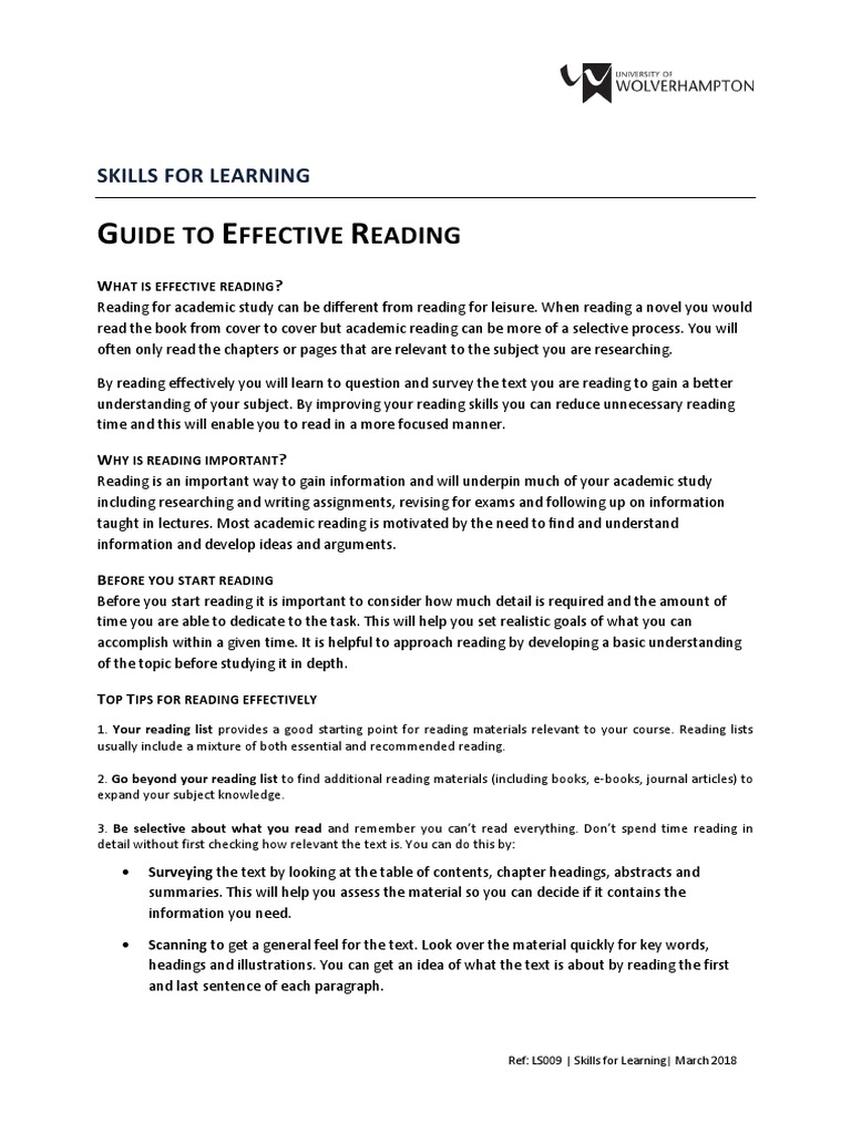 Academic Reading Strategies | PDF | Books | Question