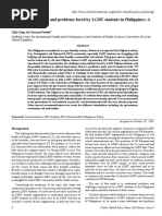 Exploring Challenges and Problems Faced by Lgbt Students in Philippines a Qualitative Study