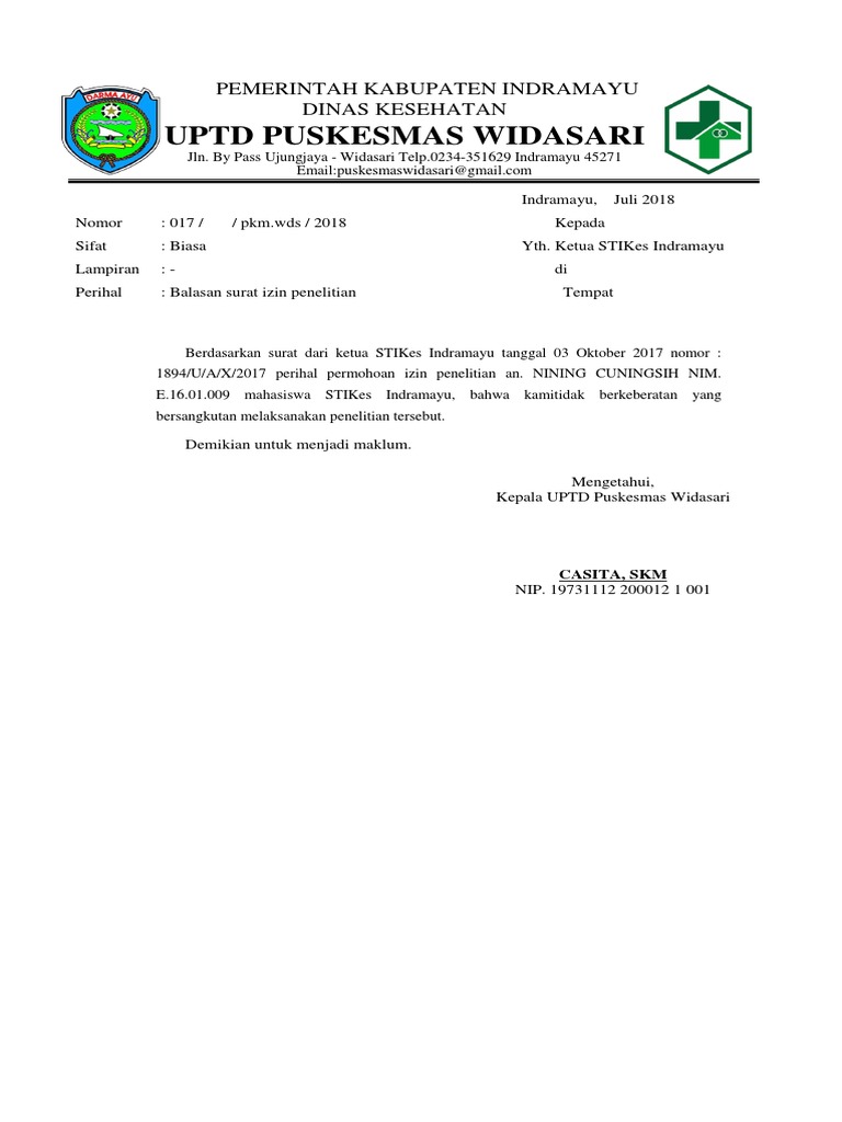 Balasan Surat Penelitian