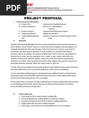 Remedial Reading Proposal