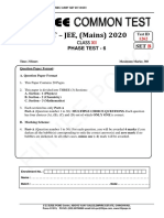 IIT - JEE, (Mains) 2020: Class