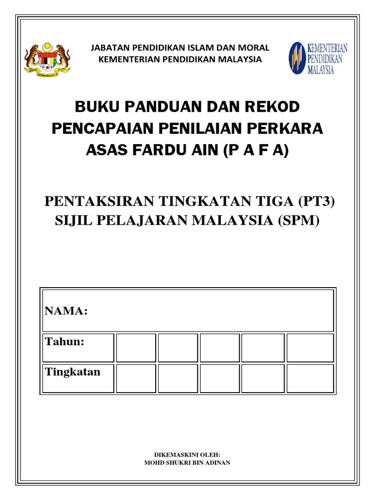 Pafa Perkara Asas Fardhu Ain Pdf