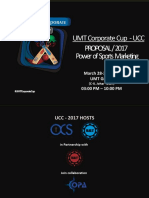 Umt Corporatecup - Ucc: Proposal /2017 Power of Sports Marketing