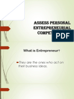 Assess Personal Entrepreneurial Competencies