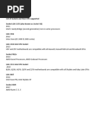 List of Sockets and Their CPU Supported Socket LGA 1155 (Also Known As Socket H2)