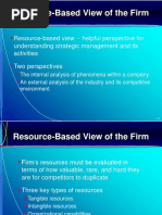 Resource-Based View in Strategic Management | PDF | Competitive ...