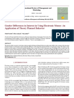 Gender Differences in Interest in Using Electronic Money - An Application of Theory Planned Behavior (#355705) - 367418