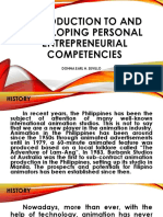Introduction To and Developing Personal Entrepreneurial Competencies