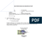 Formulir Isian Perhitungan Sisa Kemampuan Paket: CV. Fajar Utama