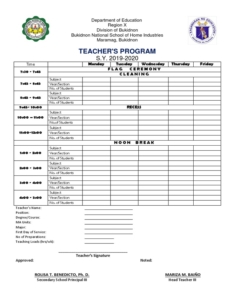Teachers Program Pdf Academia