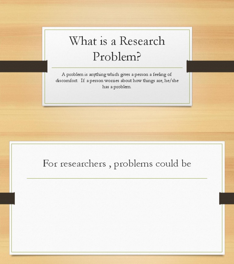 what is a research problem pdf