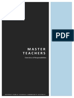 Master Teacher Responsibilities