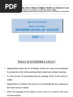 Interpret of Statute