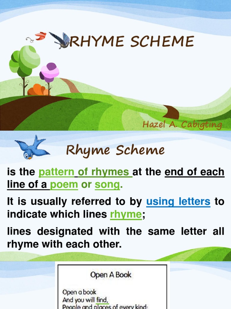 Rhyme Scheme PPT by Hush | PDF | Sonnets | Stanzaic Form