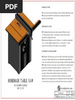 Homemade Table Saw Metric