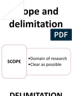 Scope and Delimitation