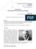 John Dewey - Philosopher and Educational Reformer: European Journal of Education Studies