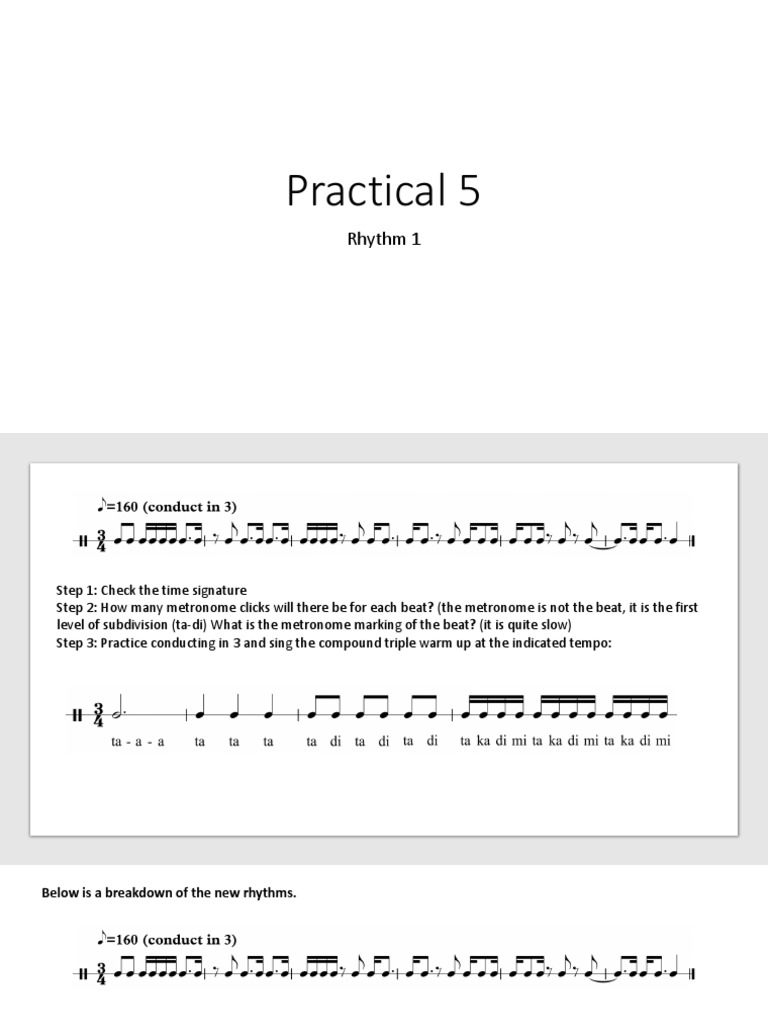 Practical 5 Rhythms PDF Tempo Rhythm
