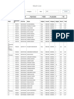 Merit List: Total Seat 1174 Admited 1082 Available 92