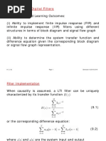 Realization of Digital Filters: H. C. So Semester A 2018-2019