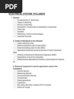 Electrical System Syllabus