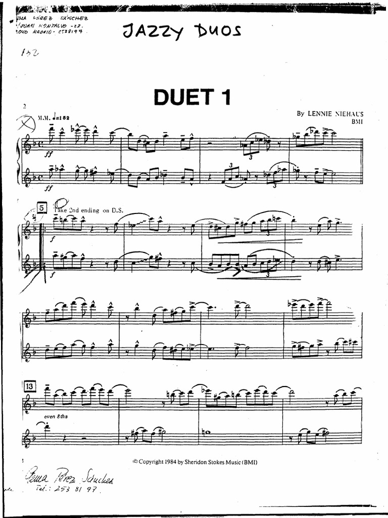 Lennie Niehaus Jazzy Duos PDF