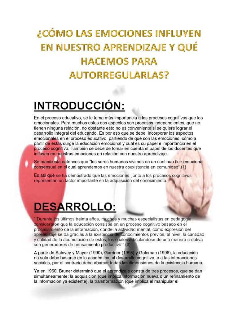 Cómo Las Emociones Influyen Nuestro Aprendizaje y Qué