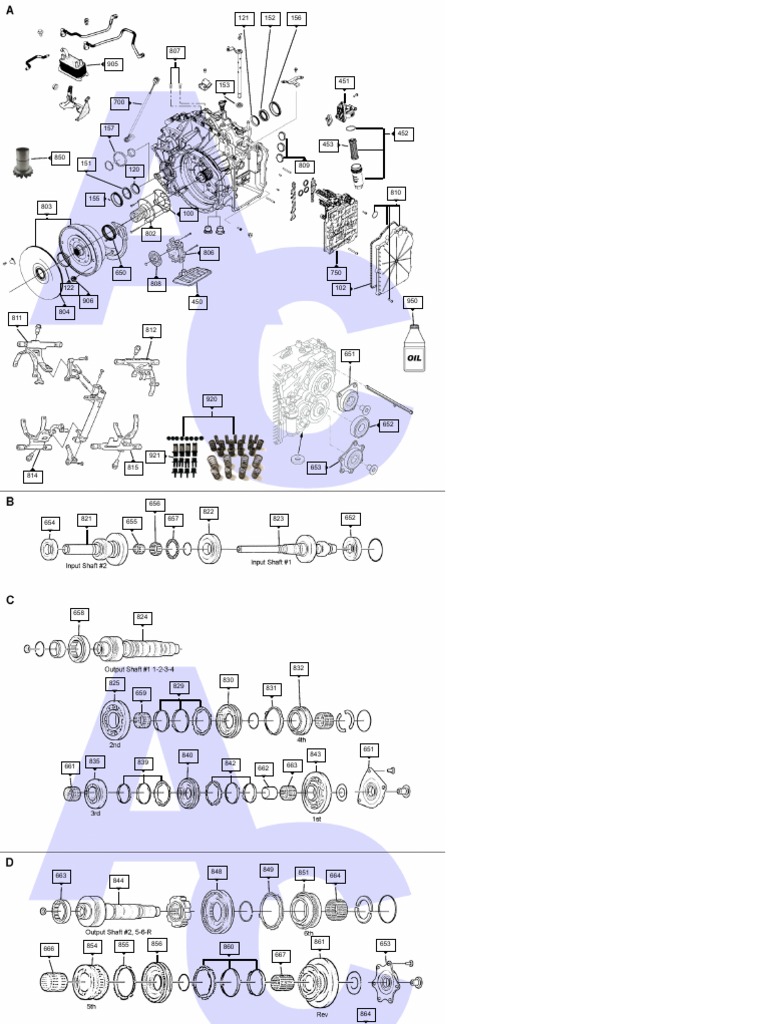 6DCT450/MPS6 Parts and Repair Manual | PDF | Manual Transmission | Machines