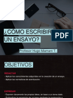 CÓMO ESCRIBIR UN ENSAYO + pauta trabajo