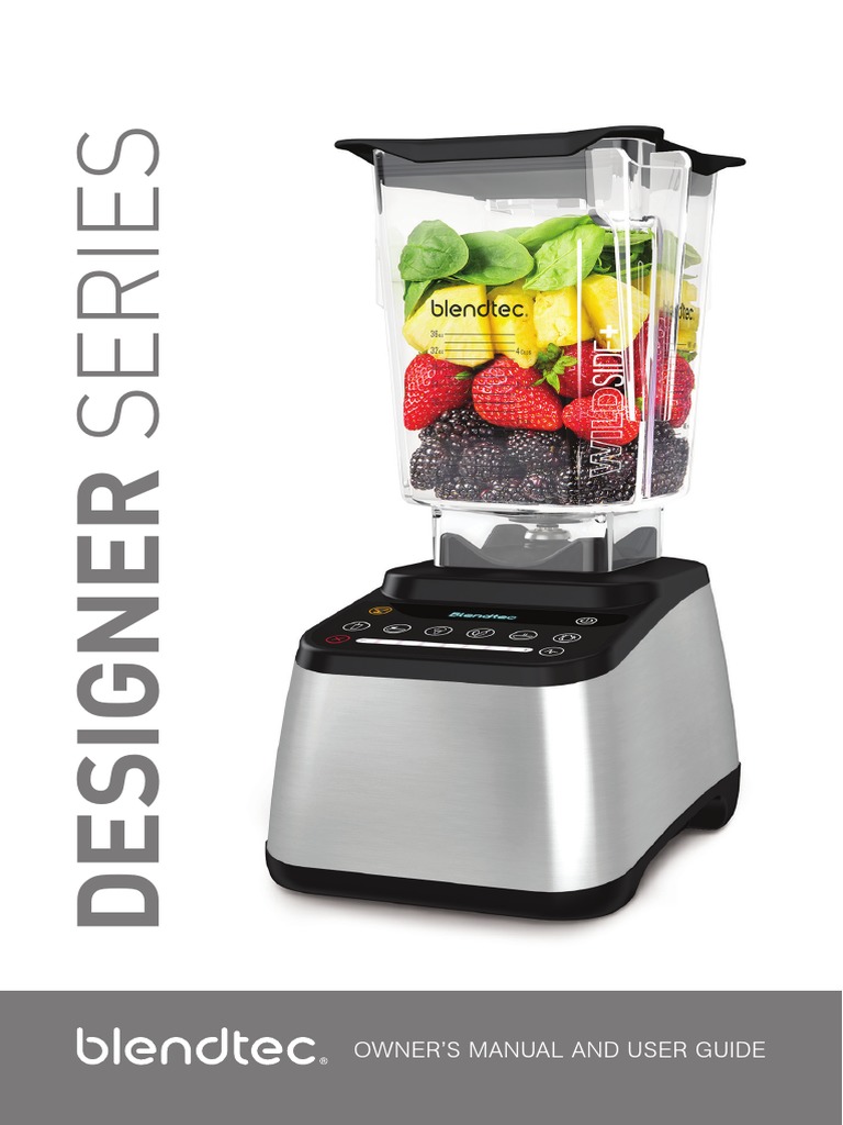 Blendtec Manual Designer PDF Ice Cream Blender