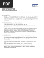 SAP MM Module Resume With 3 Years Experience | PDF | Sap Se | Business ...