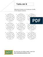 Ficha Tabla de Multiplicar 8